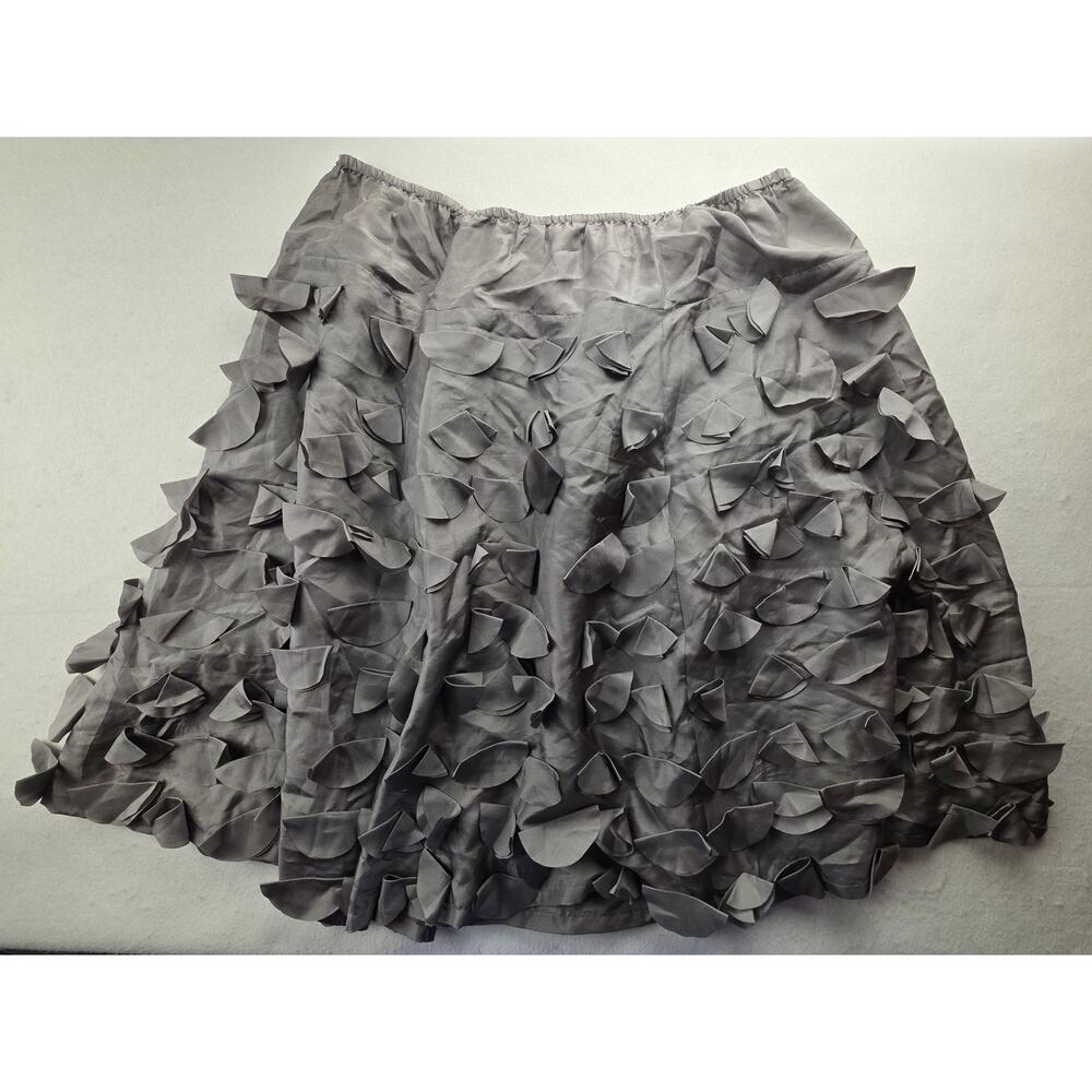 Garnet Hill Silk Textured Skirt Size 14 - Picture 3 of 8